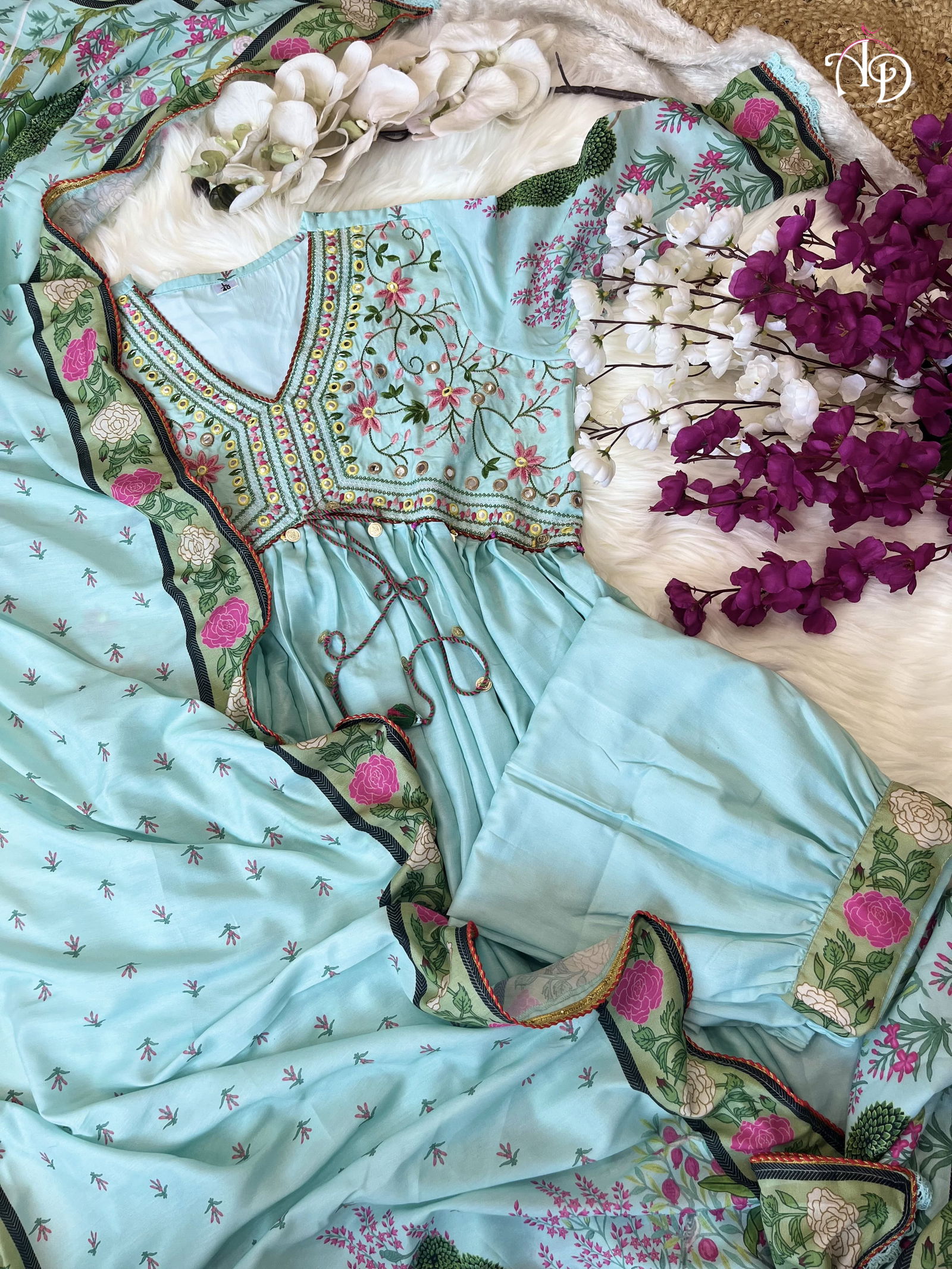 Akshar Alia Cut Designer Kurti With Bottom Dupatta Catalog